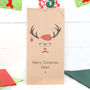 Personalised Hipster Reindeer Christmas Gift Bag, thumbnail 1 of 2