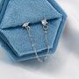 Sterling Silver Chained Earrings For Multiple Piercings, thumbnail 5 of 12