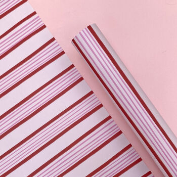 Red And Pink Striped Wrapping Paper, 5 of 9