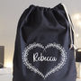 Personalised Delicate Heart Christmas Sack, thumbnail 2 of 3