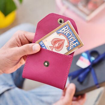 Personalised Leather Playing Card Holder And Luxury Playing Cards, 5 of 9
