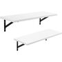 Set Of Two Floating White Wall Shelves, thumbnail 4 of 7