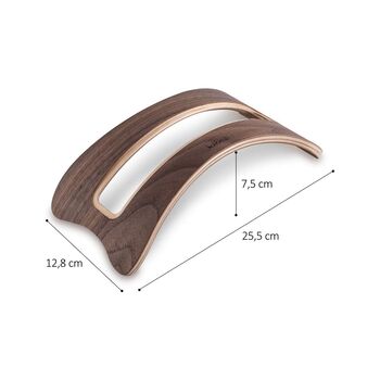 Dark Brown Wooden Laptop Stand With Silicone Insert, 3 of 8