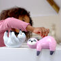 Pink Or Grey Sloth Money Box, thumbnail 1 of 12