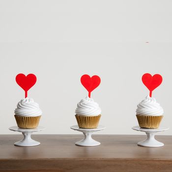 Love Heart Cupcake Decorations Set Of Six, 3 of 5