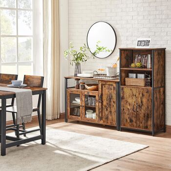 Storage Cabinet Sideboard Buffet Table With Three Doors, 6 of 6