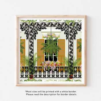 New Orleans Lace Balcony Art Print, 2 of 3