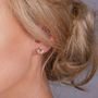 Pearl Pompom Stud Earrings, thumbnail 2 of 6
