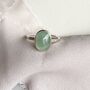 Ha'penny Ring. Green Aventurine Stone Statement Ring, thumbnail 3 of 5