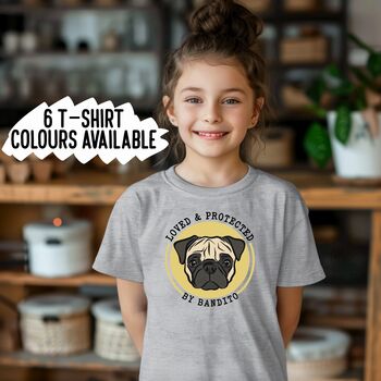 Personalised Pug Kids T Shirt, 3 of 7