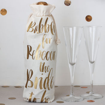 Personalised Contemporary Hen Party Bottle Bag, 2 of 3