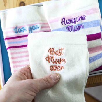 Best Mum Mother's Day Soft Bamboo Socks Gift Box Set, 2 of 6