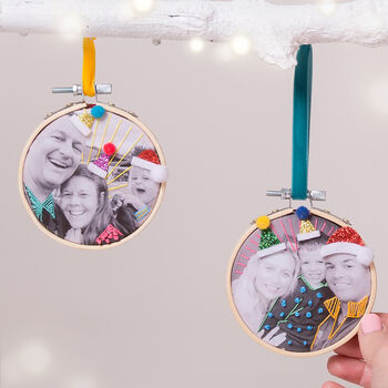 Personalised Photo Embroidered Decoration, 9 of 12
