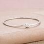 Personalised Tie The Knot Slim Bangle, thumbnail 9 of 12