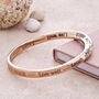 Live, Laugh, Love Message Bangle Rose Gold Plated, thumbnail 1 of 5