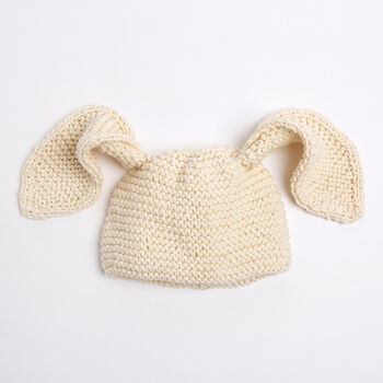 Bunny Baby Slippers And Hat Knitting Kit Year Of Rabbit, 3 of 8