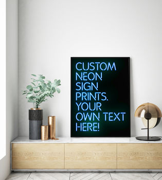 Personalised Neon Sign Print, 4 of 10