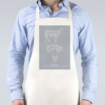 Butcher Cuts Personalised Apron, 4 of 4