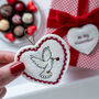 Personalised Embroidered Valentine's Gift Tag, thumbnail 1 of 6