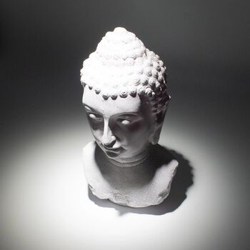 Glowing Buddha Head Lamp With Stand, 9 of 9