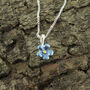 Forget Me Not Blue Flower Mini Pendant Necklace, thumbnail 1 of 4