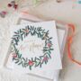 Eight Luxury Wreath Charity Christmas Cards, thumbnail 1 of 3