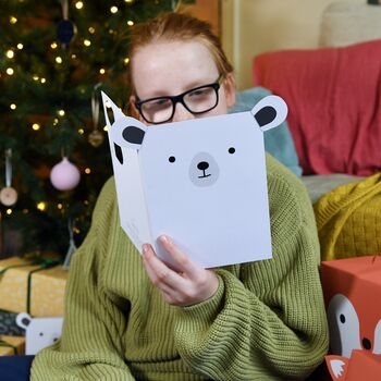 Polar Bear Recyclable Animal Christmas Card, 3 of 9