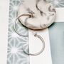 Sterling Silver Simple Half Hoop Earrings, thumbnail 2 of 4