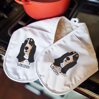 Personalised Dog Oven Glove Pair Gift For Dog Lovers, 3 of 11