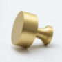 Satin Brass Plain Round Knob Drawer Pull, thumbnail 1 of 2