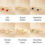 Birthstone Charm Huggie Hoop Earrings, thumbnail 12 of 12