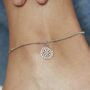 Purity Mandala Anklet Silver Or Gold Vermeil, thumbnail 1 of 5