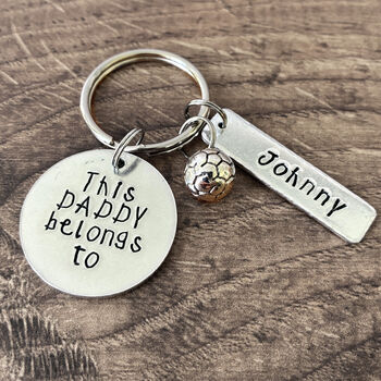 This Daddy Belongs To Keyring With Football Charm, 2 of 7