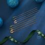 Delicate Cz Leaf Threader Earrings In Sterling Silver, thumbnail 6 of 11