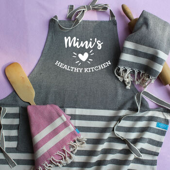 Personalised Cotton Apron, Cotton Hand Towel, 3 of 12