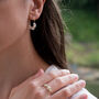 Peridot And Baroque Pearls Adjustable Ring, thumbnail 3 of 11