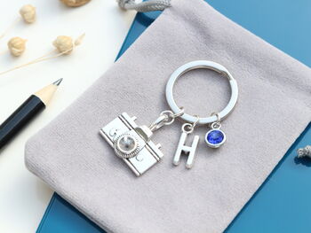 Personalised Camera Keyring Photographer Gift. Travel Keyring, 4 of 9