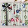 Three Sheets Of Traditional Bauble Christmas Wrapping Paper, thumbnail 2 of 2