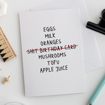 Shopping List Funny Birthday Card, 2 of 2