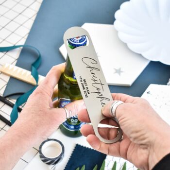 Personalised Father Of The Bride Bottle Opener Gift, 3 of 4