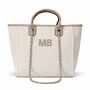 Personalised Stone Large Chain Initial Tote Shoulder Bag, thumbnail 5 of 7