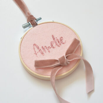 Pink Girls Name Sign Personalised New Baby Gift, 4 of 5