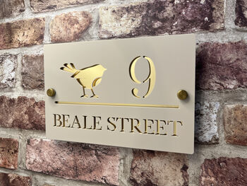 Personalised Bird Robin Design House Acrylic Number Sign, 7 of 9