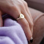 Personalised Textured Birthstone Classic Signet Ring, thumbnail 1 of 12