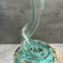 Compact 25cm Molten Glass On Wood Root Vase – Fluted Display, thumbnail 3 of 12