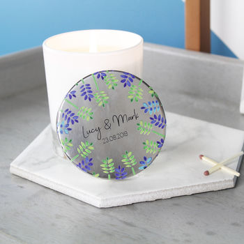 Couples Scented Candle With Floral Lid, 11 of 11