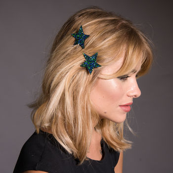 Glitter Star Bobby Pins Available In 30 Colours, 3 of 7