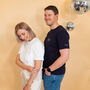 Mr And Mrs Est Year Embroidered Matching T Shirt Set, thumbnail 3 of 8