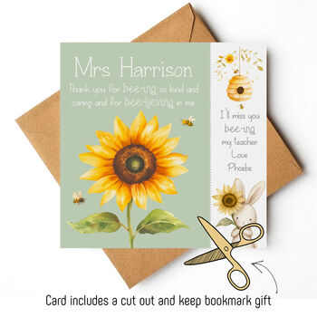 Thank You Teacher Bookmark Cards, 2 of 12
