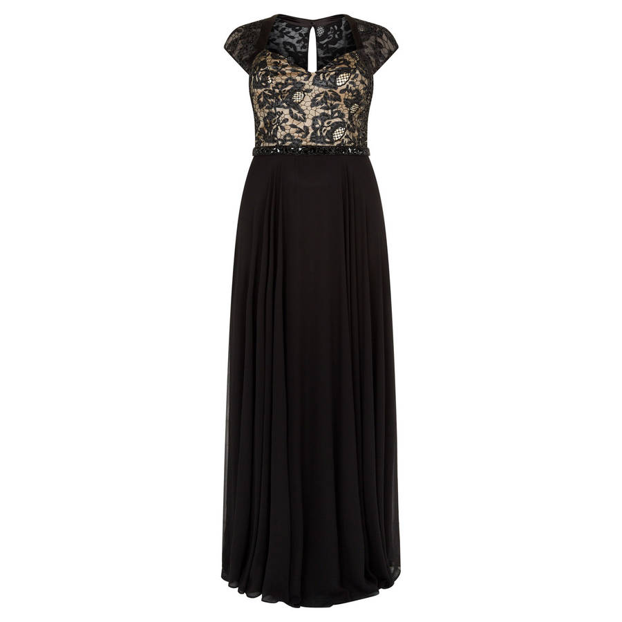 Laila Black Long Dress With Shawl By Brand X | notonthehighstreet.com